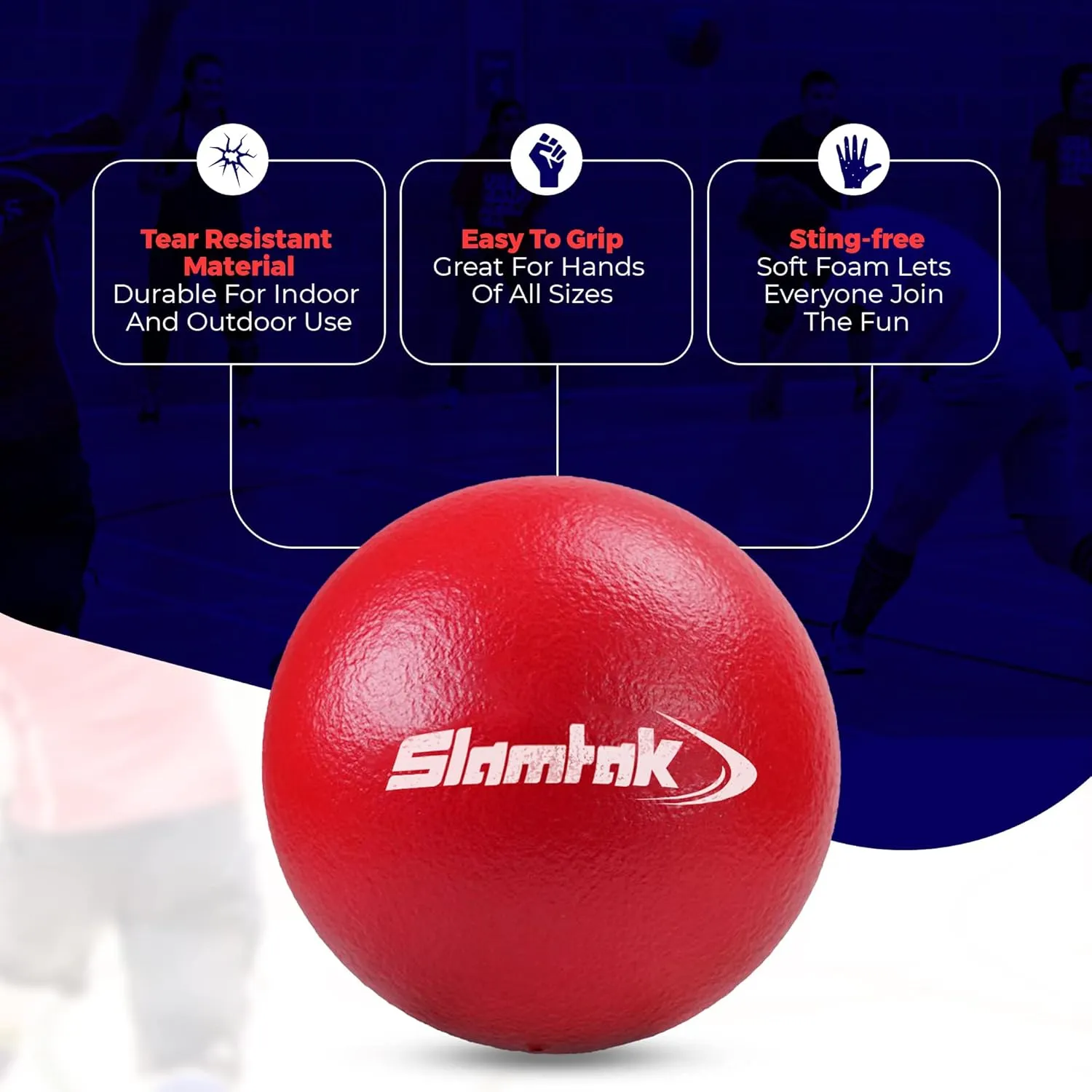 – Foam Coated Dodgeballs – for Indoor or Outdoor Games and Exercises – Soft and Safe – Ideal PE, Gym, or Playground Equipment