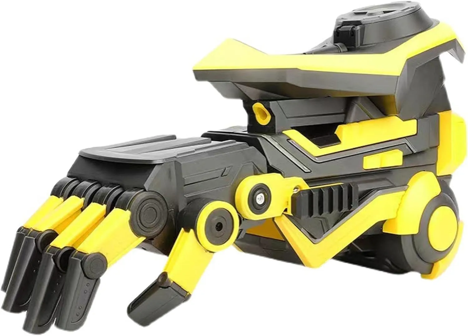 1 Set Electric Arm Shooter Set Unique Design Long Range Wearable Robotic Glove Cool Gadgets for Halloween Kids for Boys Shooter Toys Black & Yellow