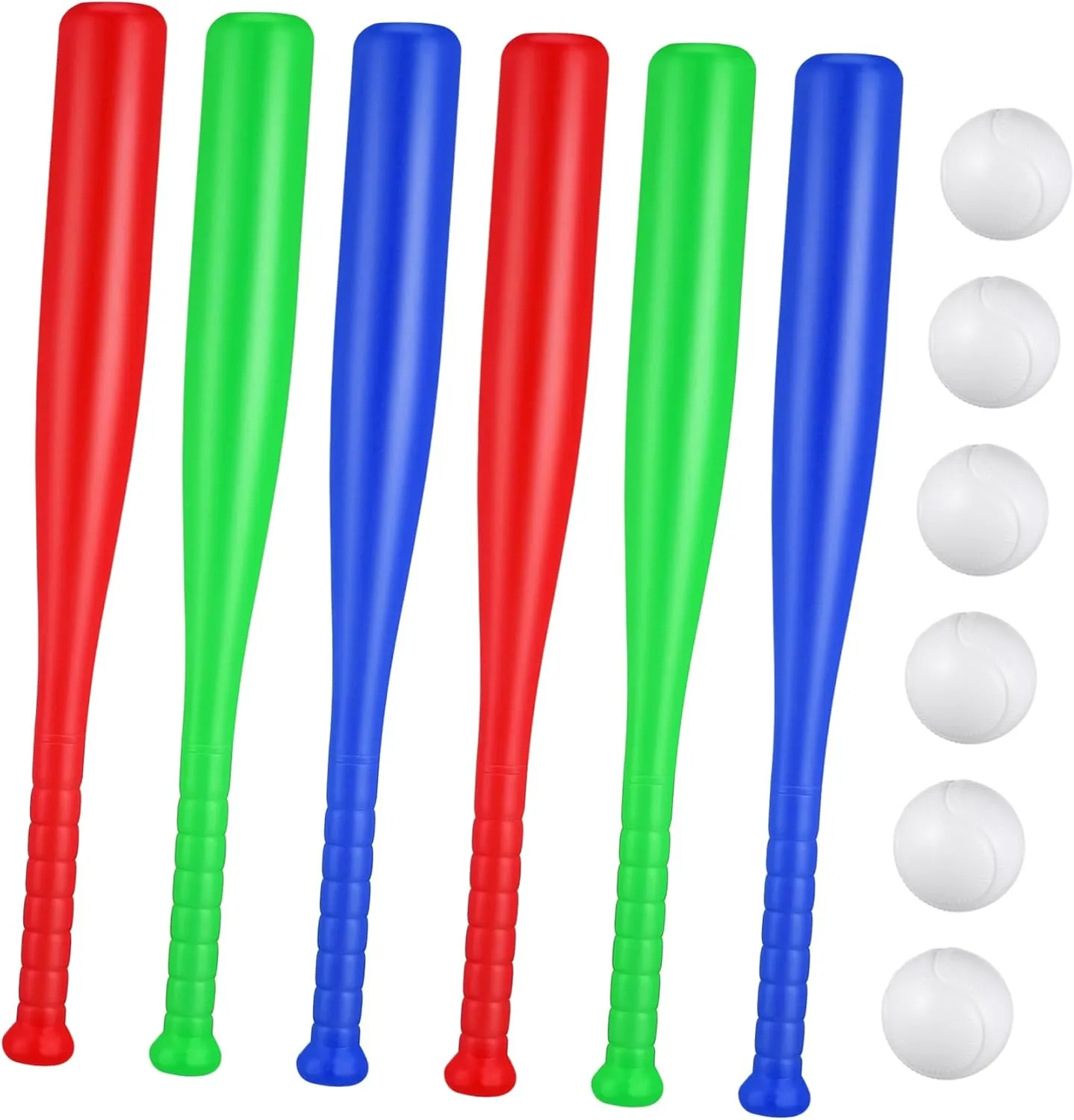 1 Set Outdoor Plastic Baseball Includes Bats and Balls for Parent Interaction and Motor Skill Development Random Color