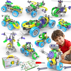 10 in 1 Electric STEM Toys for 5 6 7 8 9  Year Old Boy Girl Birthday Gifts Educational Building Toys for Kids Ages 4-8 5-7 8-12 Stem Activities Construction Toy for Boys 6-8 8-10 Holiday Idea Gift