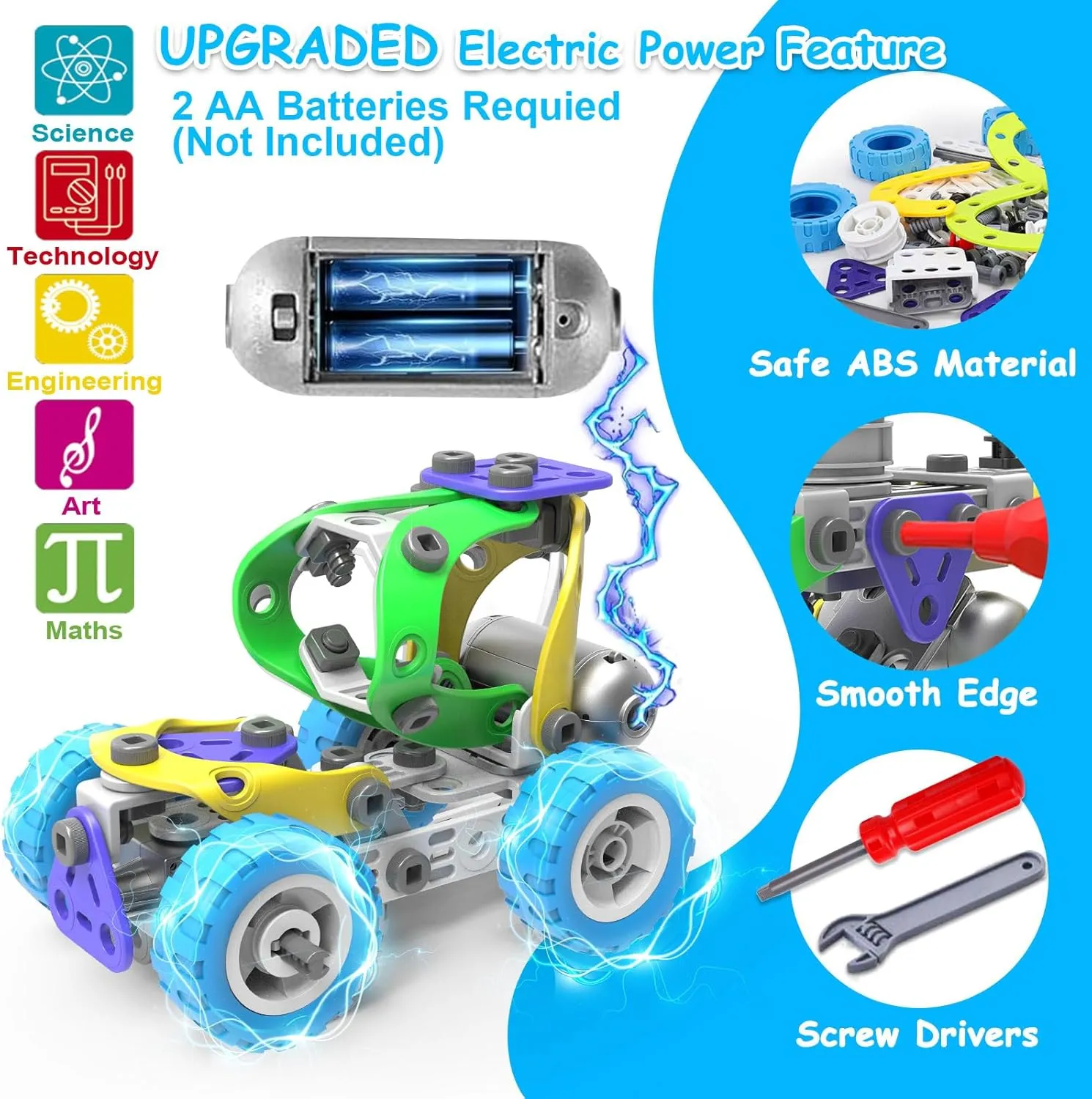 10 in 1 Electric STEM Toys for 5 6 7 8 9  Year Old Boy Girl Birthday Gifts Educational Building Toys for Kids Ages 4-8 5-7 8-12 Stem Activities Construction Toy for Boys 6-8 8-10 Holiday Idea Gift