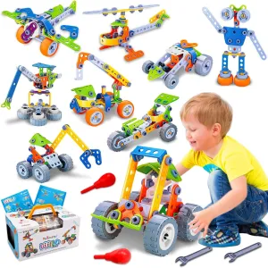 10 in 1 STEM Toys for 4 5 6 7 8  Year Old Boy Girl Birthday Gifts Building Toys for Kids Ages 4-8 5-7 6-8 Educational Stem Activities for Boys 4-6 8-10 Construction Creative Games Holiday Idea Gift
