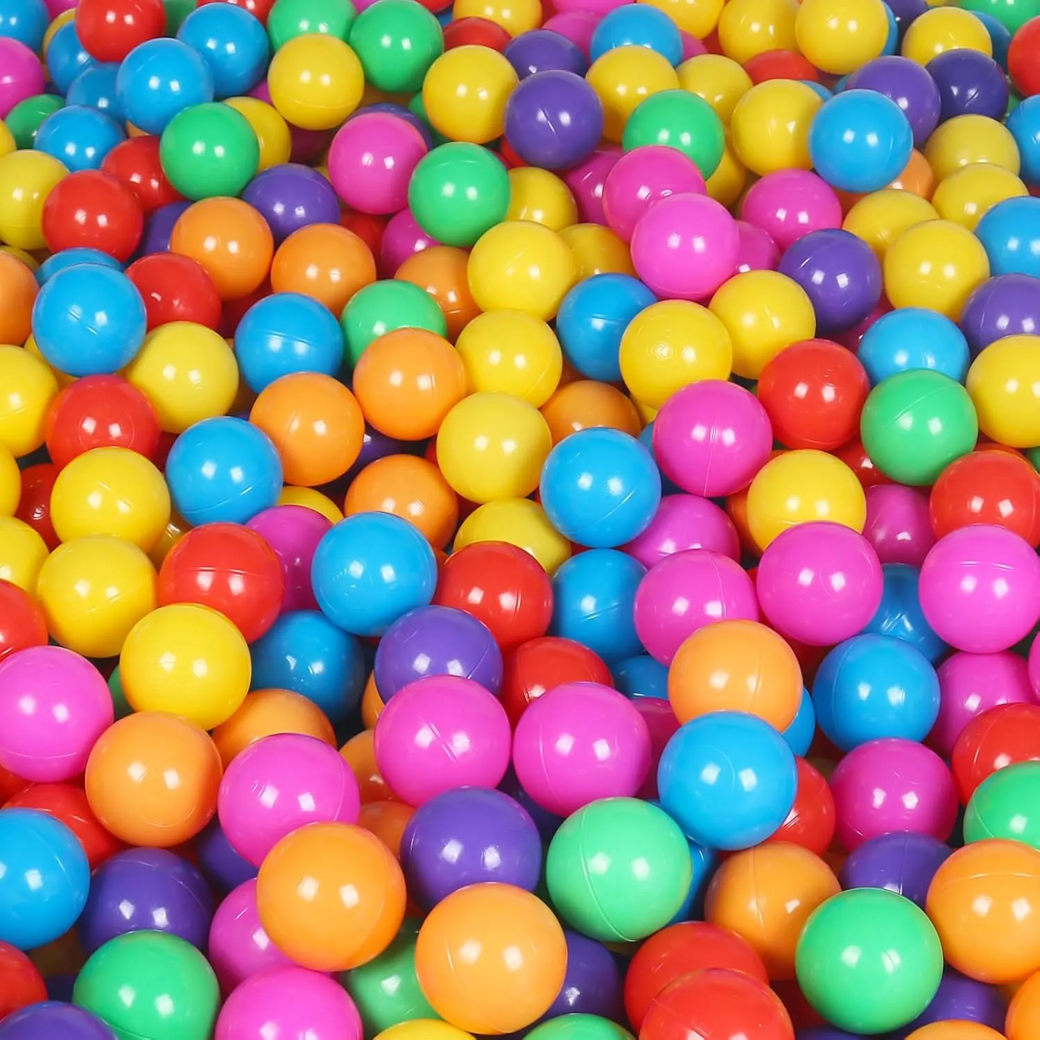 100 Pack Balls for Ball Tent, BPA Free Colorful Plastic Balls Baby Play Balls for Ball Pit, Bounce House, Baby Pool & Playhouse