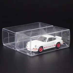 100pcs PVC Display Case 1:64 Small Scale Protective Case 30x40x82mm Transparent Toy Car Protector Packs for Car Models Toy Cars(#1)