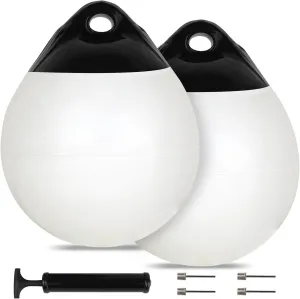 10/12/15 inch Boat Buoy Balls Anchor Buoy Float Round Boat Fenders,Vinyl Inflatable Boat Mooring Buoys,Boat Buoys Bumpers for Docking/Anchoring/Marking - Multi Color Optional (1,2,4 Pack)