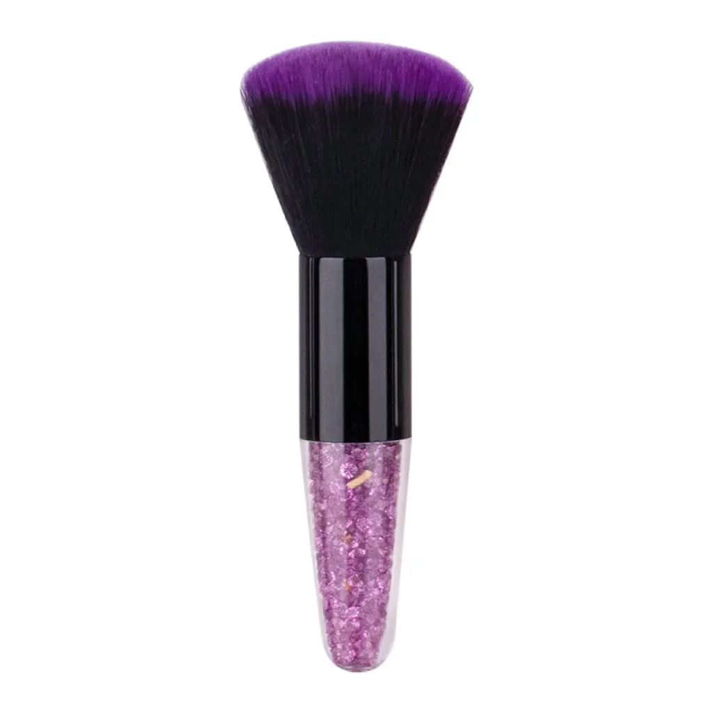 10Pcs Professional Candy-Colors Fluffy Powder Blush Brush Chubby Portable Seamless Cosmetic Beauty Tool for Make Up(G)