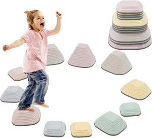 11PCS Stepping Stones For Kids,Durable Non-Slip Balance Stones For Toddlers,Indoor & Outdoor Obstacle Course Toys,Develops Balance & Gross Motor Skills,Gifts for Girls Boys