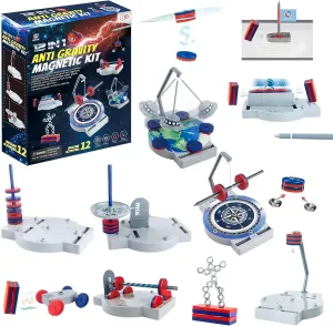 12-in-1 Anti Gravity Magnetic Levitation Science Kit Toy for Adolescent,Educational Physics Magnet Toys Gift for Kids Boys Girls Ages 8 