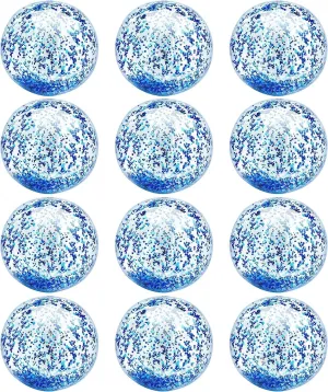 12 Pack Inflatable Beach Balls Bulk 16" Glitters Pool Toys Balls for Pool, Beach, Summer Pool Party - Swimming Pool Game Water Beach Toys Kid Party Favor Decorations Summer Blow Up Beach Ball