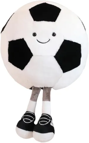 13.7 inch Stuffed Sports Balls Toy Creative Football Doll Fun Cute Plush Doll Toy Plush Stuffed Spherical Soft Toys Sports Throw Pillow CushionKids Gift(Football)