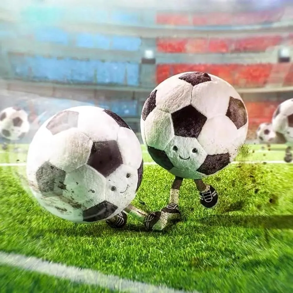 13.7 inch Stuffed Sports Balls Toy Creative Football Doll Fun Cute Plush Doll Toy Plush Stuffed Spherical Soft Toys Sports Throw Pillow CushionKids Gift(Football)