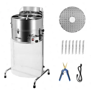18" Electric Bud Leaf Trimmer, Tiltable Bud Trimmer Machine with 60W Adjustable Speed, 6 Stainless Steel Blades, Mesh Bag & Dry Cutting System for for Leaves, Buds