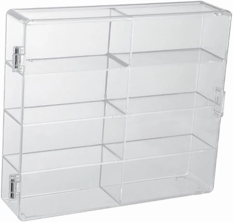 1/32 Scale Model Cars Storage Case, Model Cars Clear Showcase Holds 8 Toy Cars, Stackable Vehicles Toy Collector Dustproof Multipurpose Acrylic Storage Box for Collectibles Mini Figure