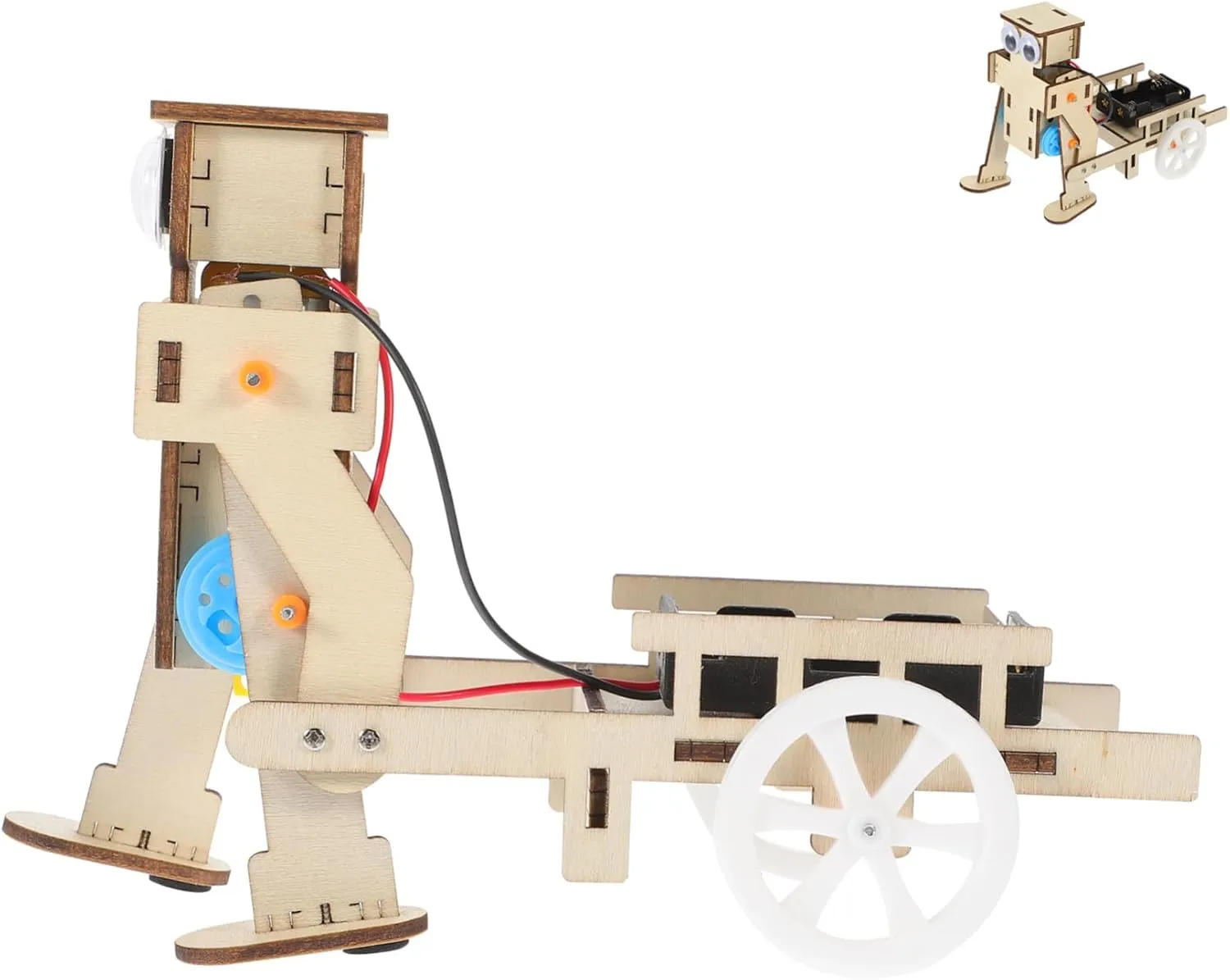 1Set DIY Robot Kit with Pulling Cart Building for Engaging Science Project for Hands Learning and Parent Bonding Develops Problem Solving Skills and Imagination