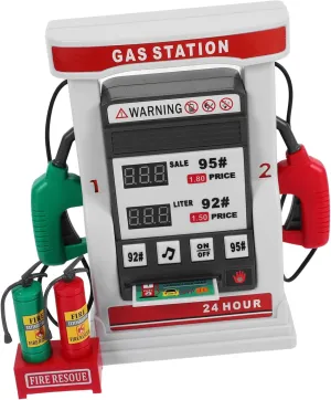1set Gas Station Toy Model Voice Prompt and Digital Display for Interactive Learning and Play Realistic Simulation Counting Function and Pumps