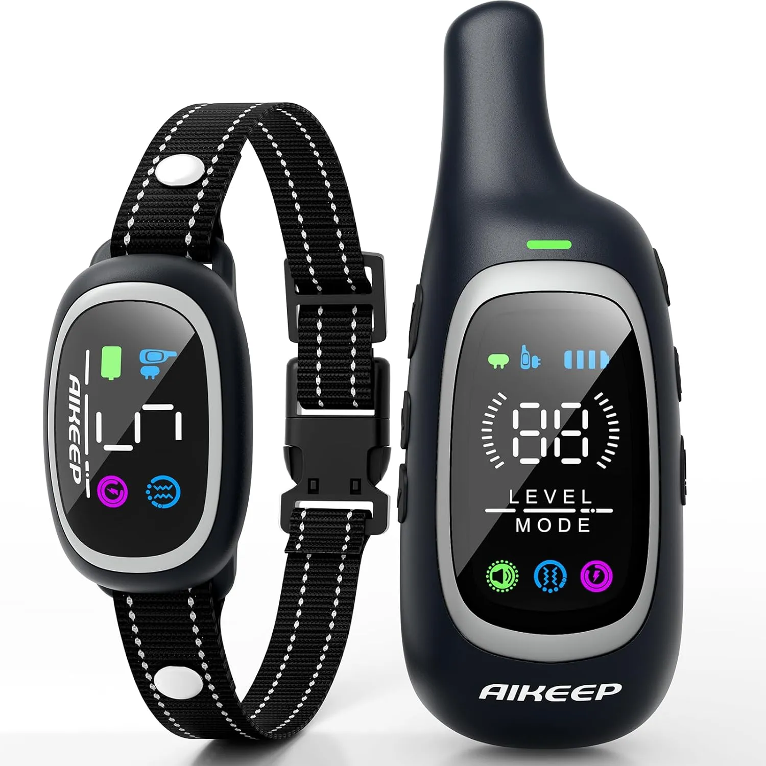 2-in-1 Dog Shock Collar and Bark Collar for Dogs – 3300FT Dog Training Collar with Remote, IP67 Waterproof e Collar with Anti-Bark/Beep/Vibration/Shock Modes for Small Medium Large Dog(5-120Lbs)