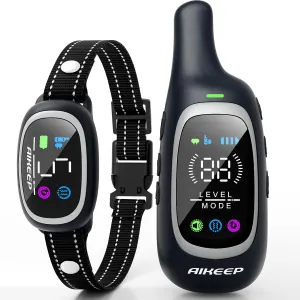 2-in-1 Dog Shock Collar and Bark Collar for Dogs – 3300FT Dog Training Collar with Remote, IP67 Waterproof e Collar with Anti-Bark/Beep/Vibration/Shock Modes for Small Medium Large Dog(5-120Lbs)