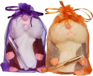 2 Pack Little Talking Hamster Toy Animal Talking Toys Repeats What You Say Mimicry Pet Record for Boys and Girls