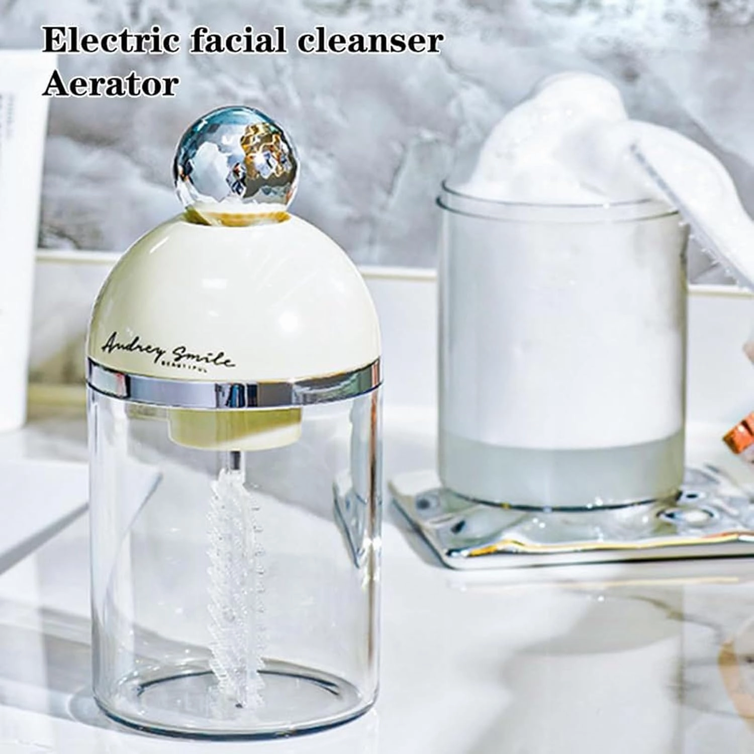 2024 New Electric Foam Maker for Face Wash, Rechargeable Soap Dispenser, Shampoo Bubbler Skincare Tools, Cleanser Foam Maker, Skincare Cleaner Tool for Home & Travel (Pink)