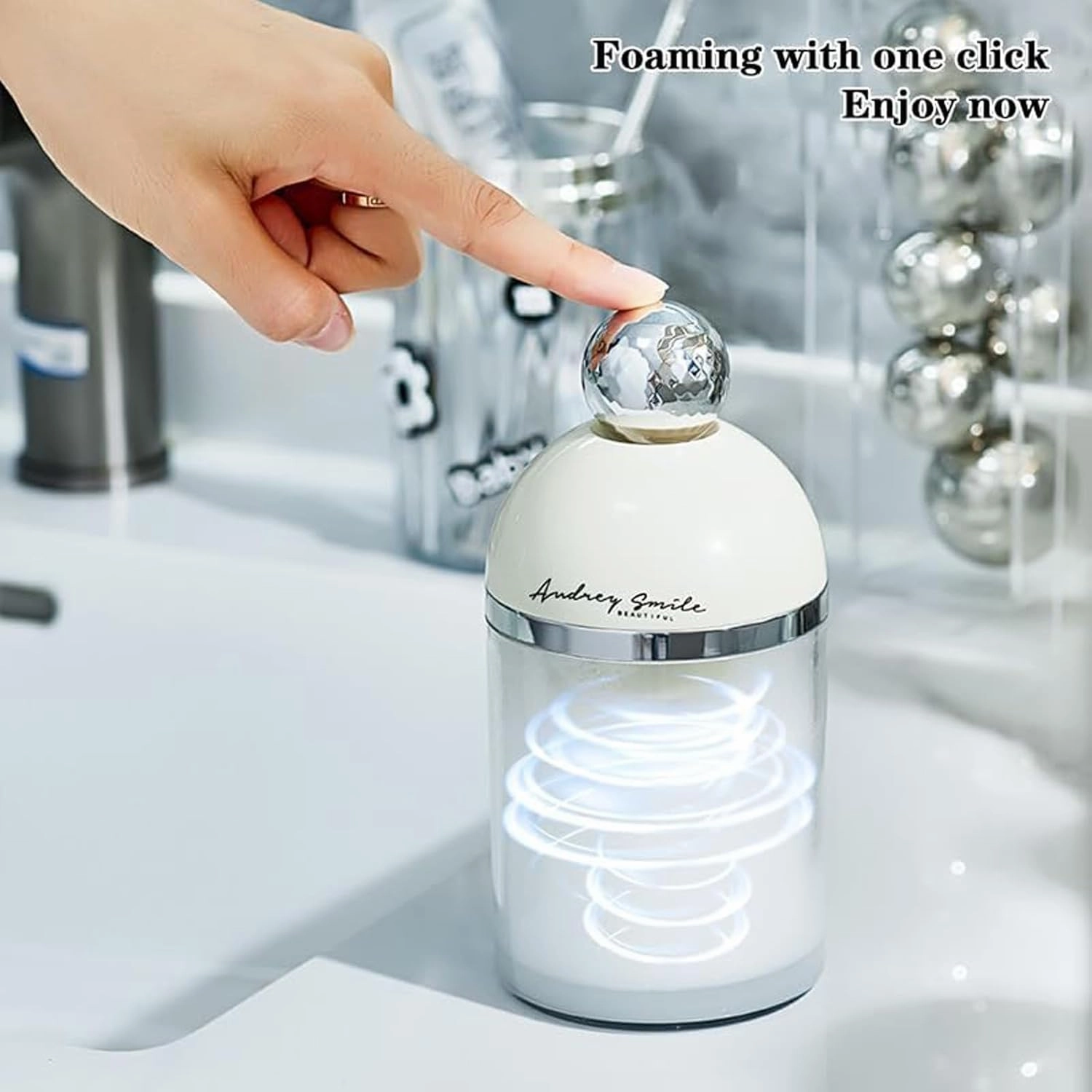 2024 New Electric Foam Maker for Face Wash, Rechargeable Soap Dispenser, Shampoo Bubbler Skincare Tools, Cleanser Foam Maker, Skincare Cleaner Tool for Home & Travel (Pink)