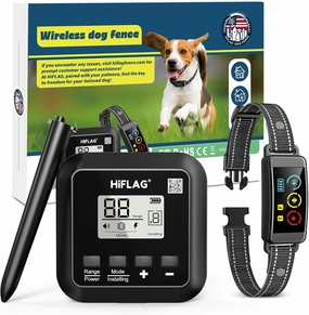 2025 AI Technology Rechargeable Wireless Dog Fence System Electric Dog Fence Pet Containment System More Than 1 Acre Adjustable Vibration & Shock