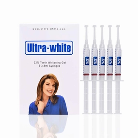 22% Teeth Whitening Gel Large 5 Tubes 3.8 ml of Gel use for Beautiful White Smile