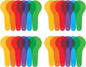 24Pcs Color Paddles, Transparent Color Paddles, Color Learning, Optics Color Filter Plate Montessori Educational Science Educational Painting Color Drawing Cognition Science Science Kits