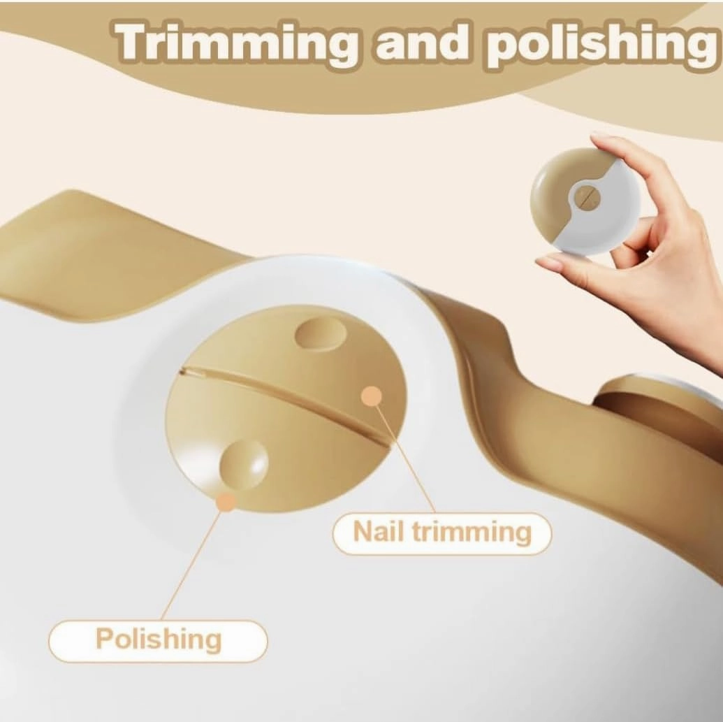 2 in 1 Electric Polishing Automatic Nail Clippers,New Electric Nail Clipper Nail Trimmer with 2 Adjustable Speeds,Safe Nail Trimmer Electric Automatic for Adults,Kids, Seniors,Christmas Gift