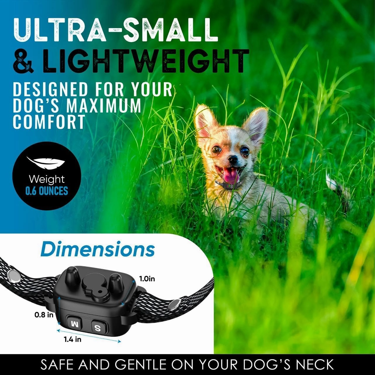 2 Pack Bark Collar for Small Dogs 5-15 lbs and Puppies - No Shock Anti Barking Collar - Rechargeable Smart Collar for Dog Training with 7 Sensitivity Levels and 3 Beep&Vibration Modes