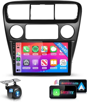 2G 64G Upgraded Android Car Stereo for Honda Accord 6th 1998-2003 Radio with Wireless Carplay Android Auto MirrorLink 9inch HD Touchscreen Bluetooth FM/RDS 28UIs AHD Reversing Camera&External MIC