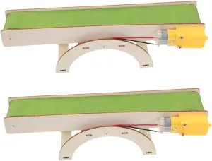 2Pcs Assembled Electric Conveyor Belt Kit Interactive for Preschoolers Practical Educational Model Demonstrating Electric Conveyor Principles for Home