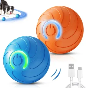 2PCS Duraspin Dog Ball, 2025 Upgrade Vibrating Dog Ball Interactive Pet Balls Shaky Toy, USB Rechargeable Smart Shaking Pet Bounce Balls Automatic Moving Pet Toy for All Dogs (#A1 #A2)