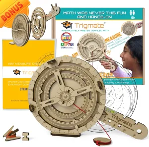 3-in-1 Interactive Math Engineering Toy, STEM Activities Game and Learning System for Ages 9 and Up Naturally Discover Learn Geometry Trigonometry Experiment Design in Everyday surroundings