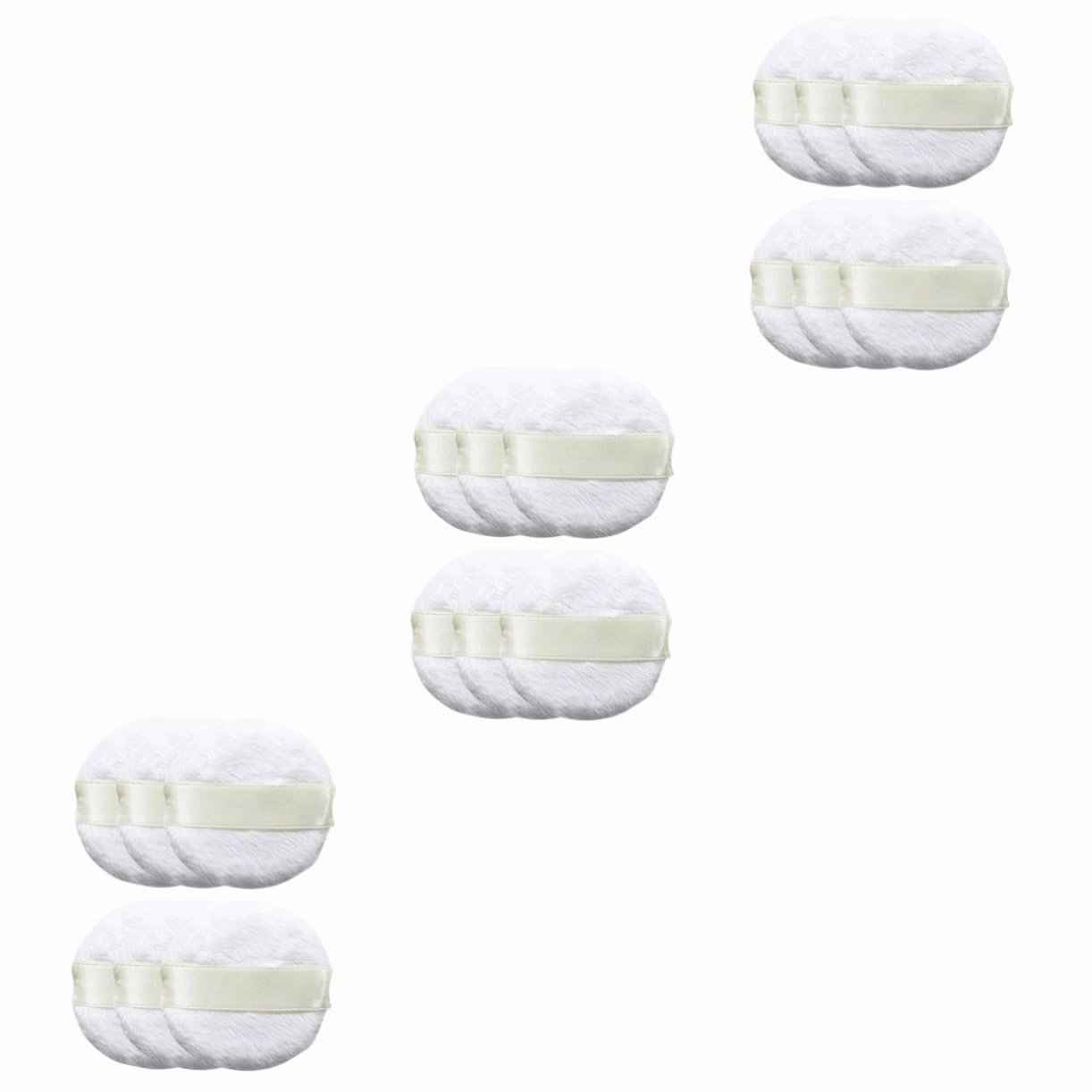 30pcs Plush Makeup Puff Fluffy Sponge for Foundation Concealer Blush Highlighter for Women Girls White