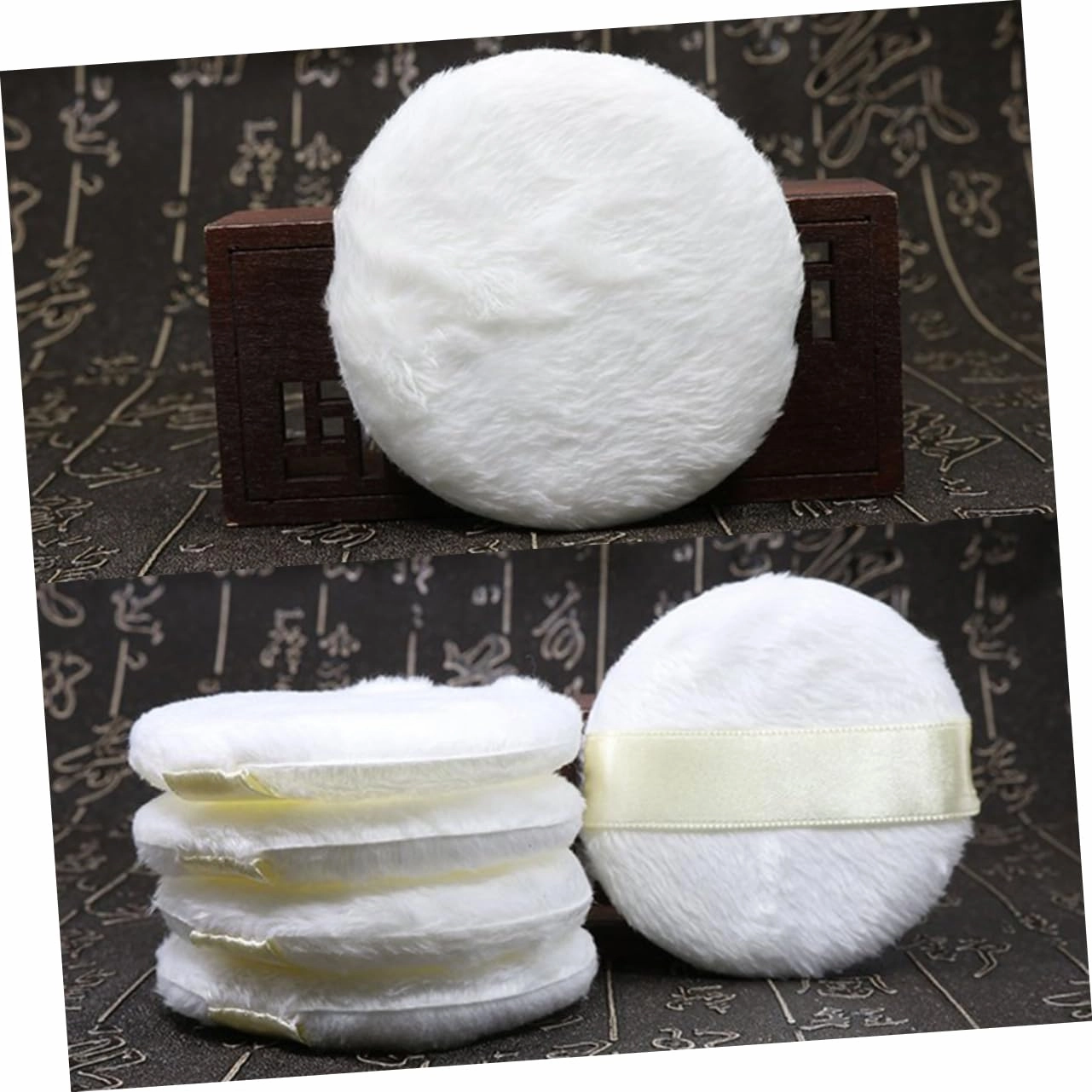 30pcs Plush Makeup Puff Fluffy Sponge for Foundation Concealer Blush Highlighter for Women Girls White