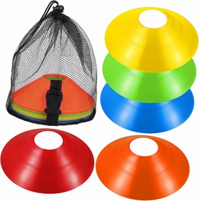 30Pcs Soccer Training Cones Cones for Football Basketball and Sports Drills with Mesh Bag Enhanced Visibility and Quick Setup for Practice Areas