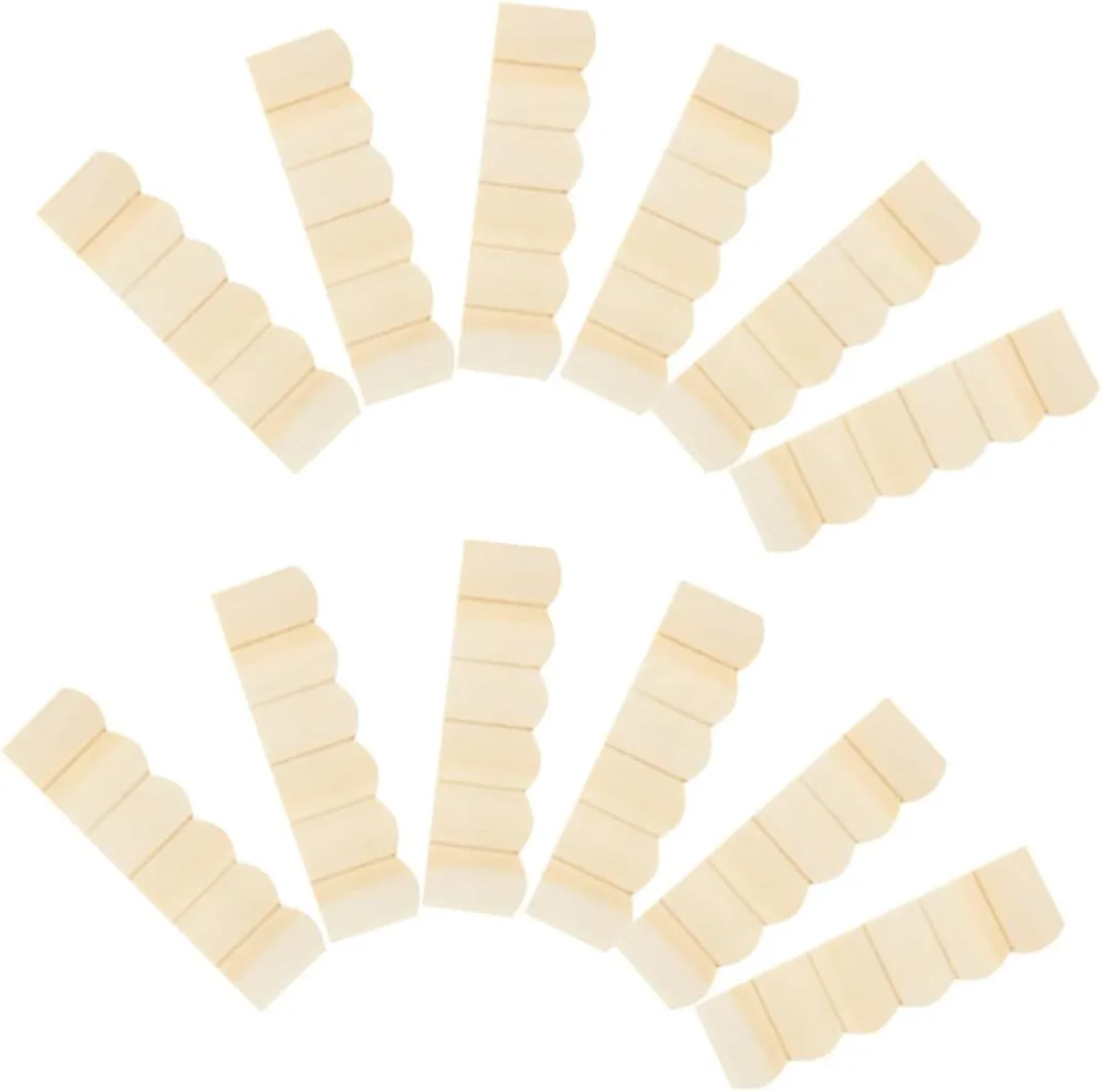 36pcs Dollhouse Roof Tiles Natural Wooden Miniature Bricks for Dollhouse Decoration Easy Installation for Houses and Scene Props