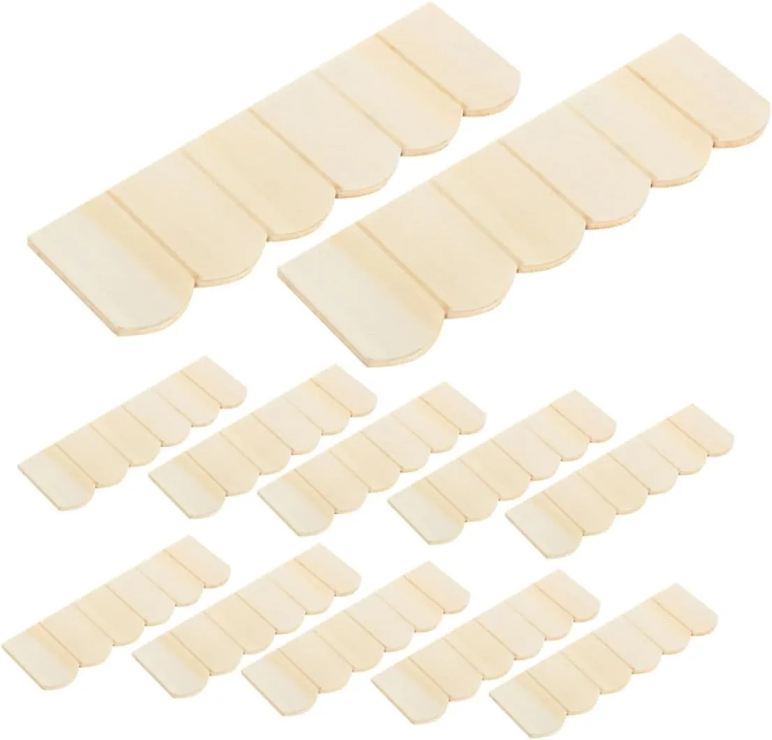 36pcs Wooden Model Roof Tiles for Dollhouse Decoration Mini Furniture Accessories Fake Roof Bricks for Models for Toy House Roofing Kits