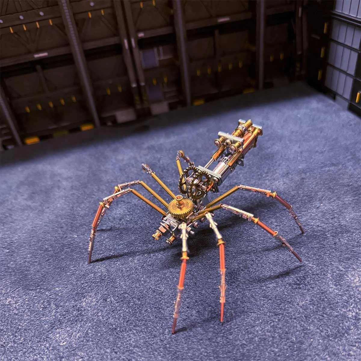 3D Metal Mechanical Spider Assembly Model Kit, Steampunk Inspired DIY Engineering Model, Gift for Her or Him,Version B, 137 Pieces