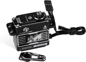 48KG Brushless Servo, 8.4V High Torque Servo, IP67 Waterproof RC Crwaler Servo Compatible with Sanwa SSR/ NB4/ Futaba for 1/8 1/10 Scale RC Crawler Cars, Trucks or Robotic Parts(180°)