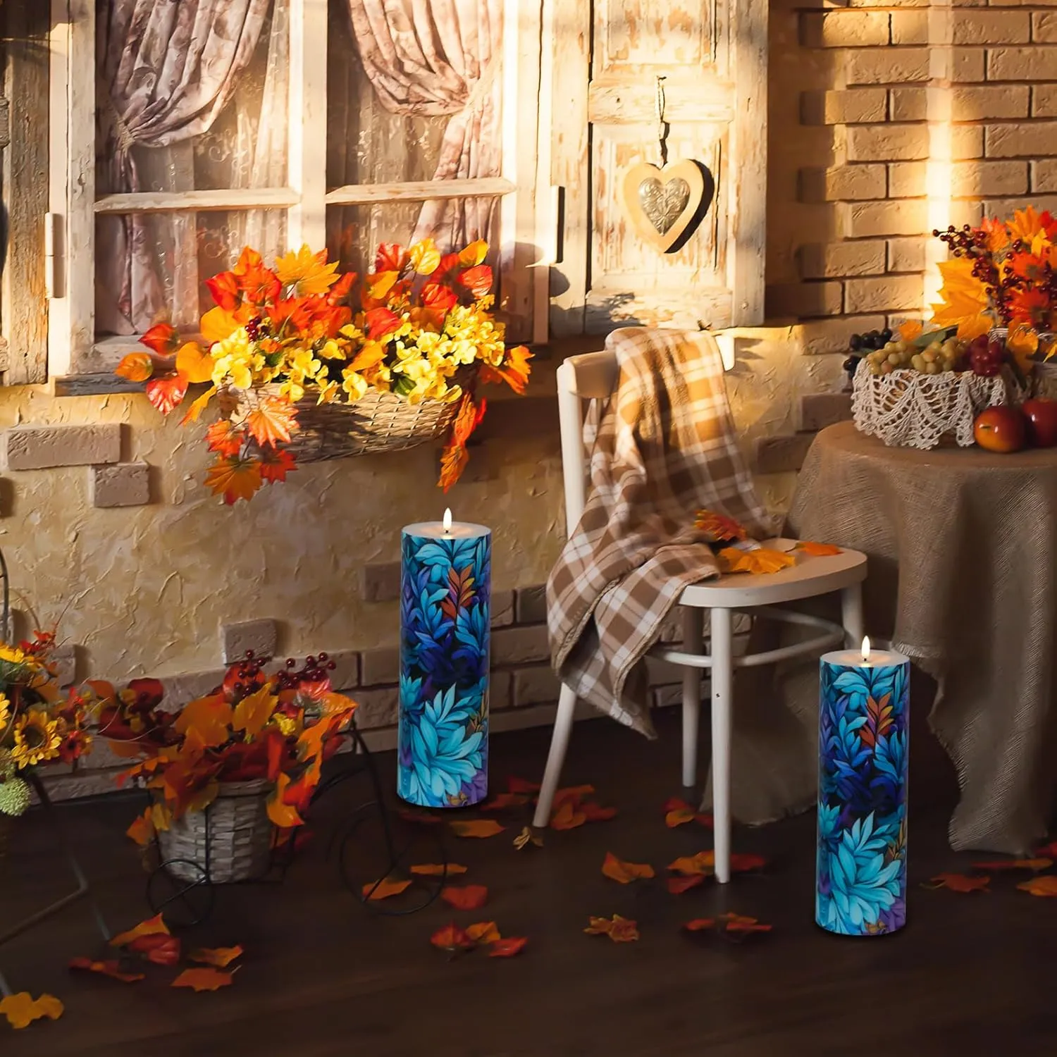 4" x 12" Large Waterproof Outdoor Flameless Pillar Candles with Remote Timer, Battery Operated Flickering Plastic LED Pillar Candles for Outdoor Larterns, Porch, Long Lasting, Pack of 1