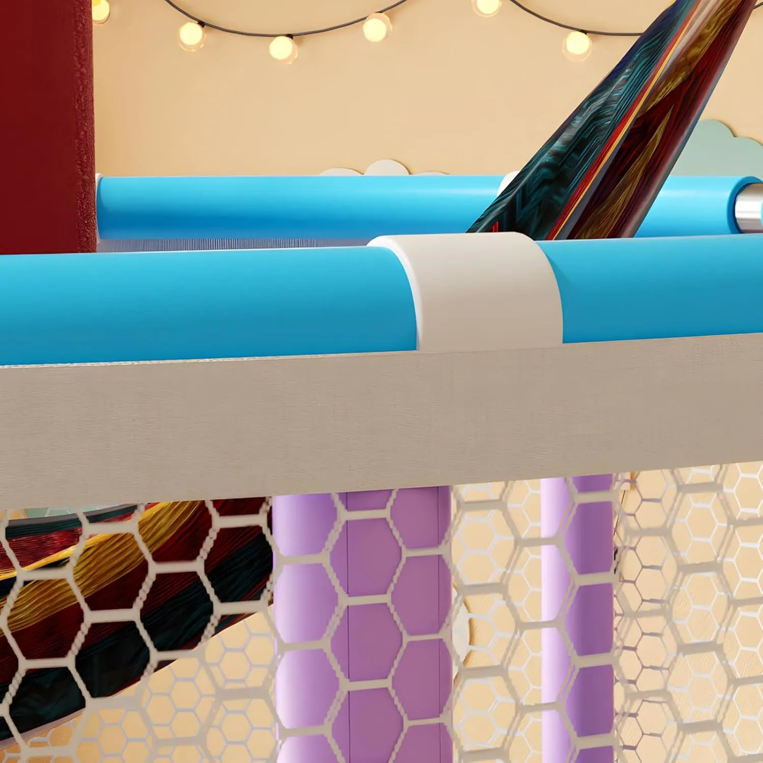 5 FT Trampoline for Kidsm,Adjustable Baby Trampoline with Basketball Hoop,Swing,Sandbag,Ocean Balls,Full Anti-Rust 440lbs Toddler Trampoline with Enclosure Net for Indoor Outdoor Blue 150CM