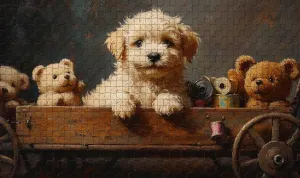500 Piece Puzzle for Adults Fluffy Puppy Teddy Bears A Challenging and Sweet Jigsaw Game for Families Kids Fun Wall Art and Family Night Gift Idea