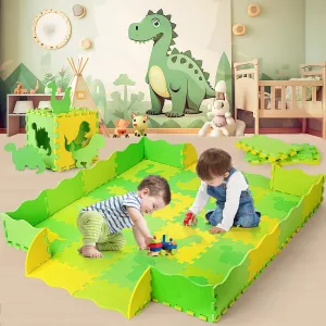 56" X 56" EVA Foam Baby Play Mat Tiles, Foam Puzzle Floor Play Mat for Kids & Toddlers, Interlocking Foam Floor Tiles for Kids Gym, Nursery, Playroom