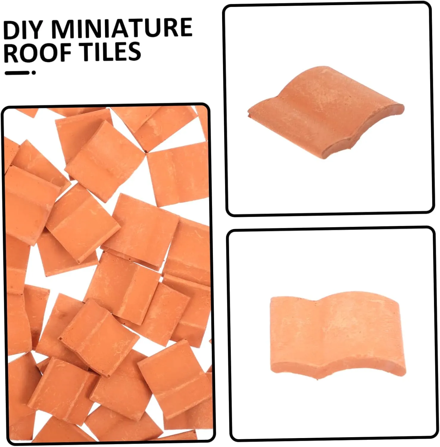 5sets Miniature Roof Tiles for DIY Layout Train Set Miniature Garden Architectural Building 50pcs*5