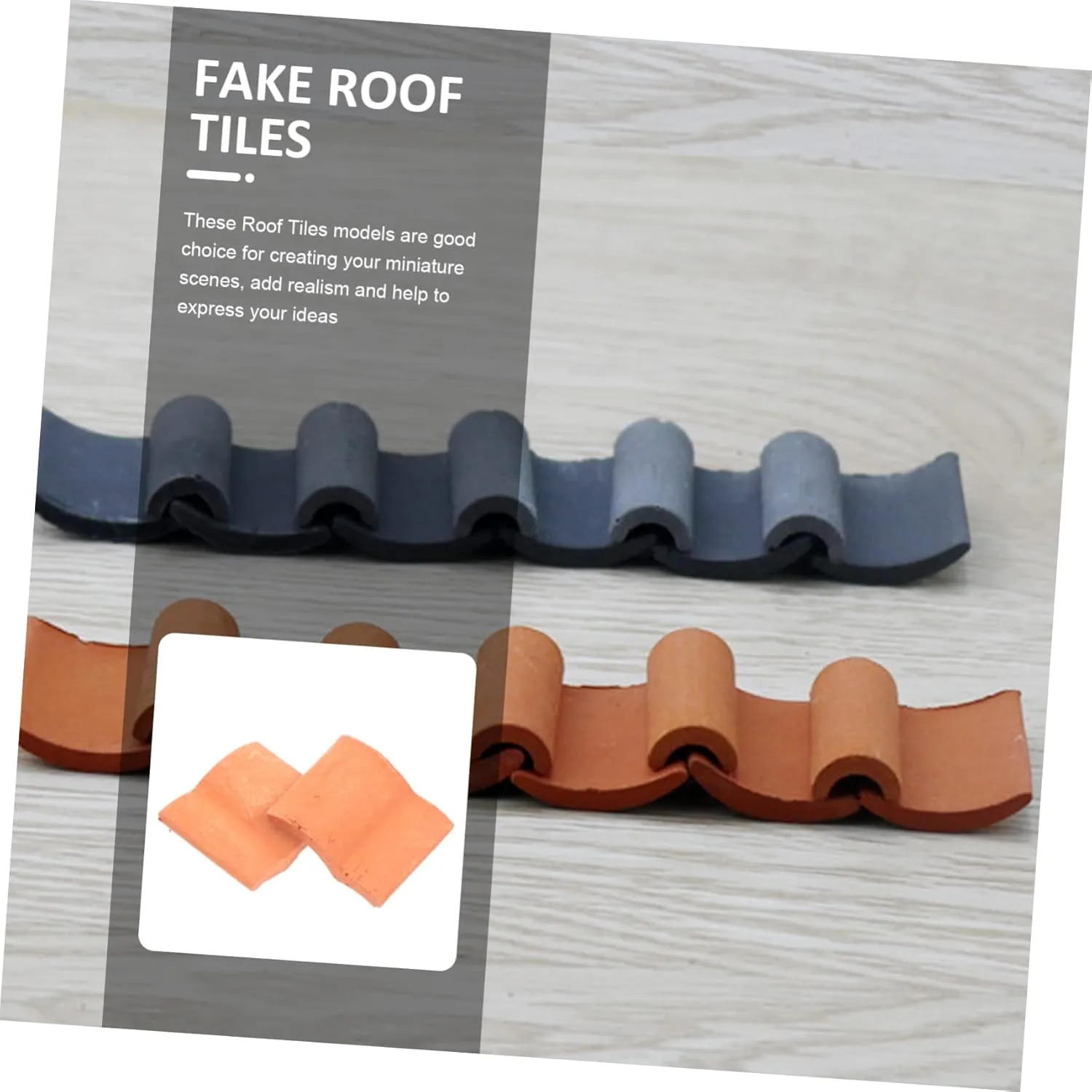 5sets Miniature Roof Tiles for DIY Layout Train Set Miniature Garden Architectural Building 50pcs*5