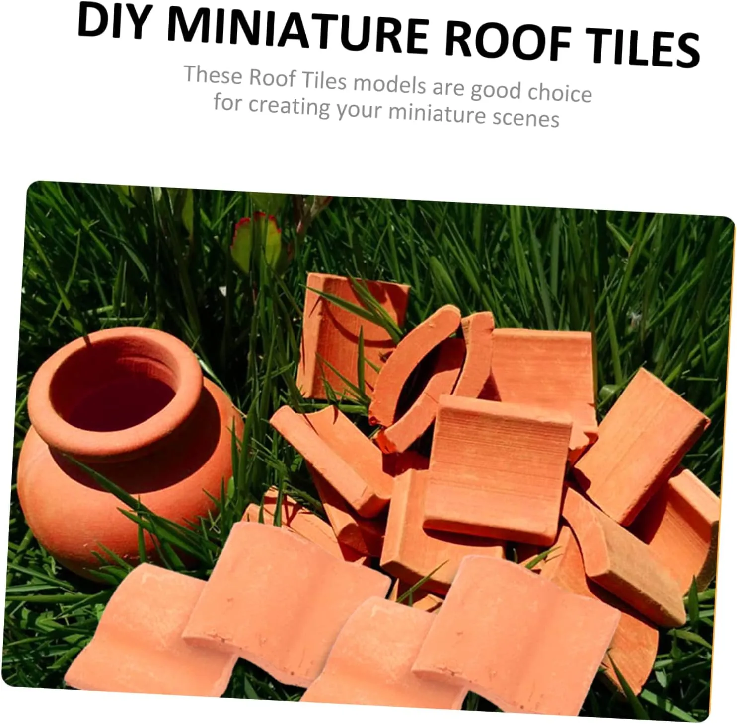 5sets Miniature Roof Tiles for DIY Layout Train Set Miniature Garden Architectural Building 50pcs*5