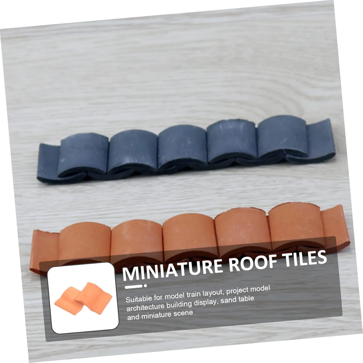 5sets Miniature Roof Tiles for DIY Layout Train Set Miniature Garden Architectural Building 50pcs*5