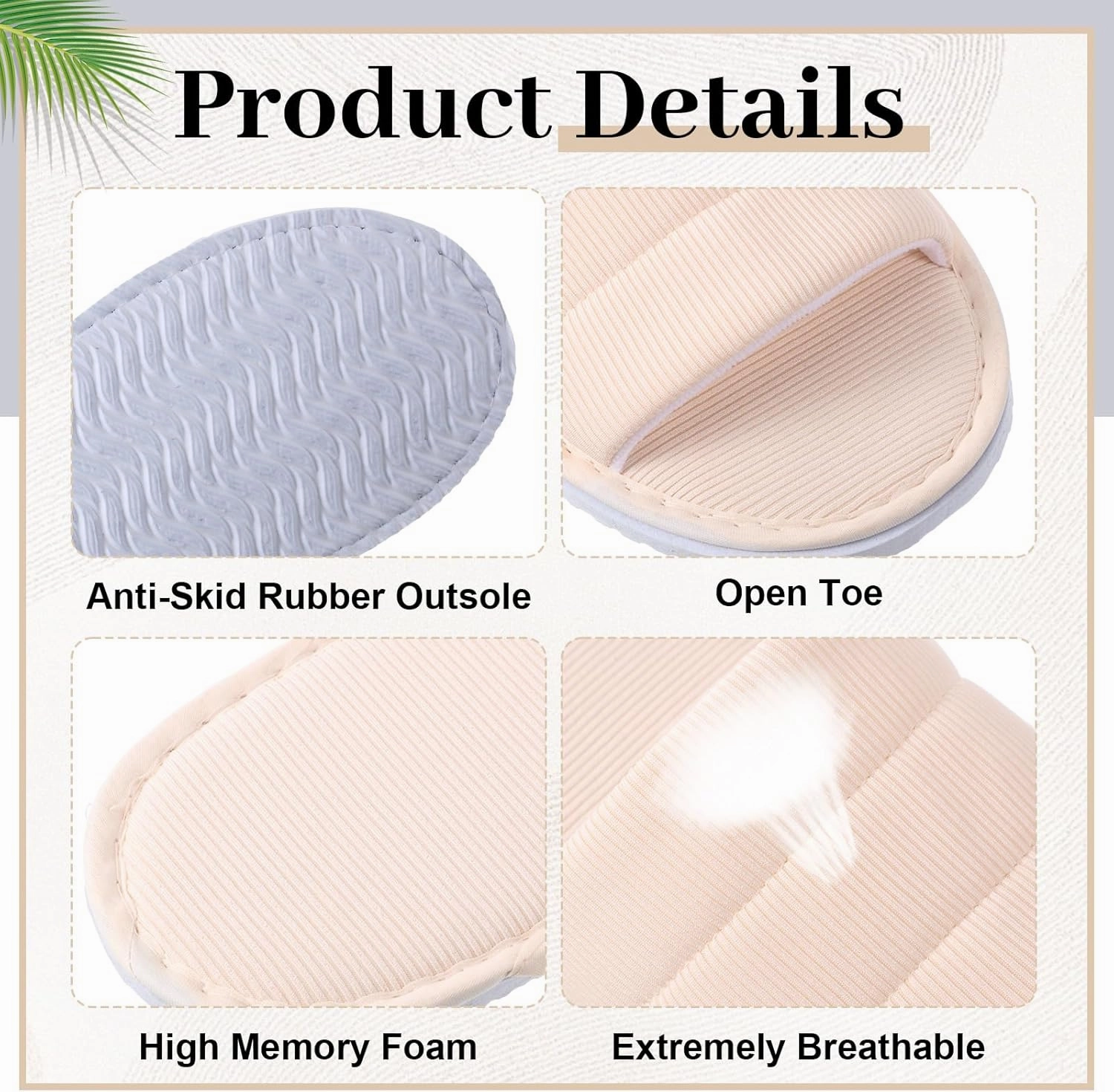 6 Pairs Disposable Slippers Bulk for Guests Comfortable House Spa Hotel Indoor Travel Slippers Women Men