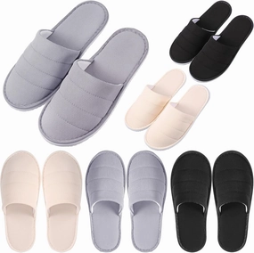 6 Pairs Disposable Slippers Bulk for Guests Comfortable House Spa Hotel Indoor Travel Slippers Women Men